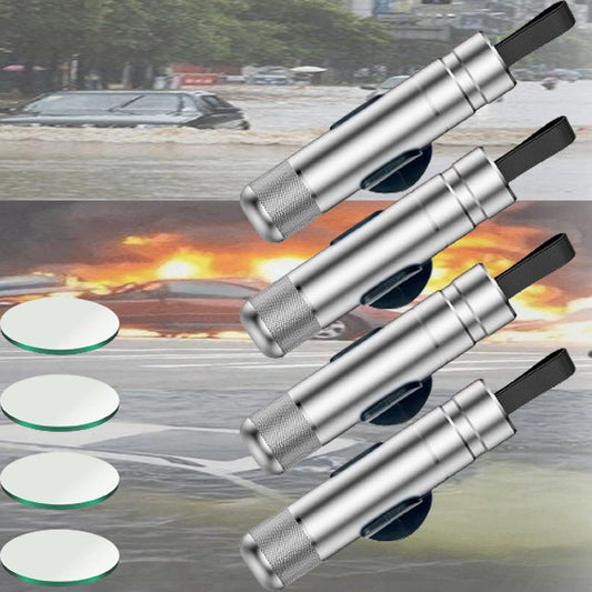 Jeeeun Car Window Breaker and Seatbelt Cutter, Auto Safety Tool for Cars (4pcs-Sliver)