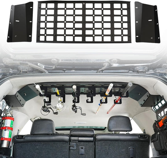 HIGH FLYING for Toyota 4Runner 2010-2024 Modular Storage Roof Overhead Molle Panel System Shelf Rack Trunk Organizer Car Accessories Aluminum (Installation requires Side Panels)