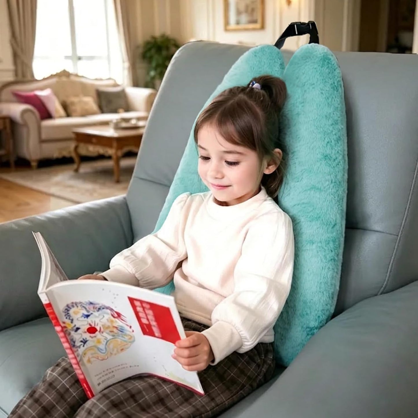 Atablyn Neck Pillow for Kids Travel Provides Double Support to The Head and Neck in Any Sleeping Position on Flights, Car, and at Home, Comfortable Airplane Travel Pillow