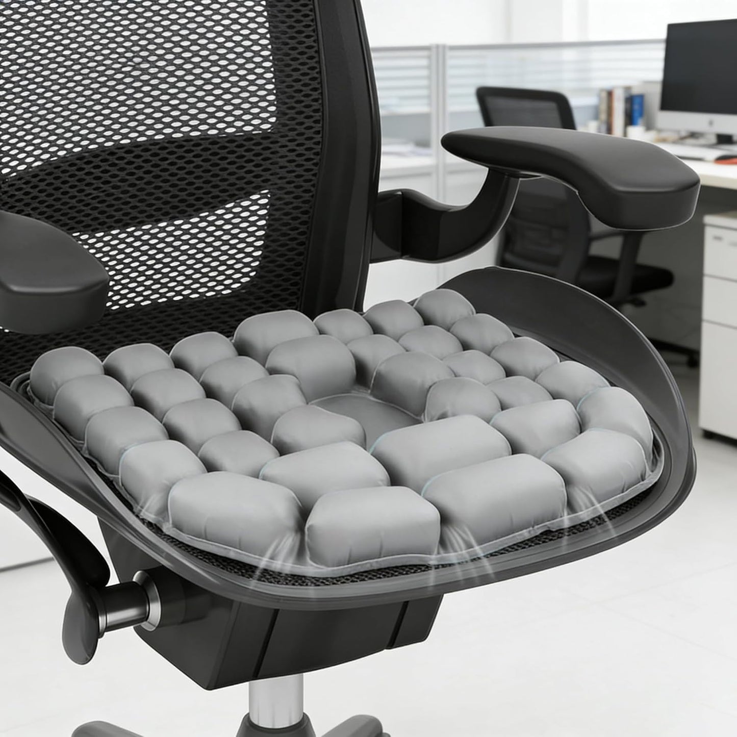 Travel Seat Cushion with 3D Air Inflatable Pressure Relief Design | Pressure Relief Cushion for Long Sitting, Portable Support Pillow for Home, Airplane & Daily Use, Tailbone Comfort Support