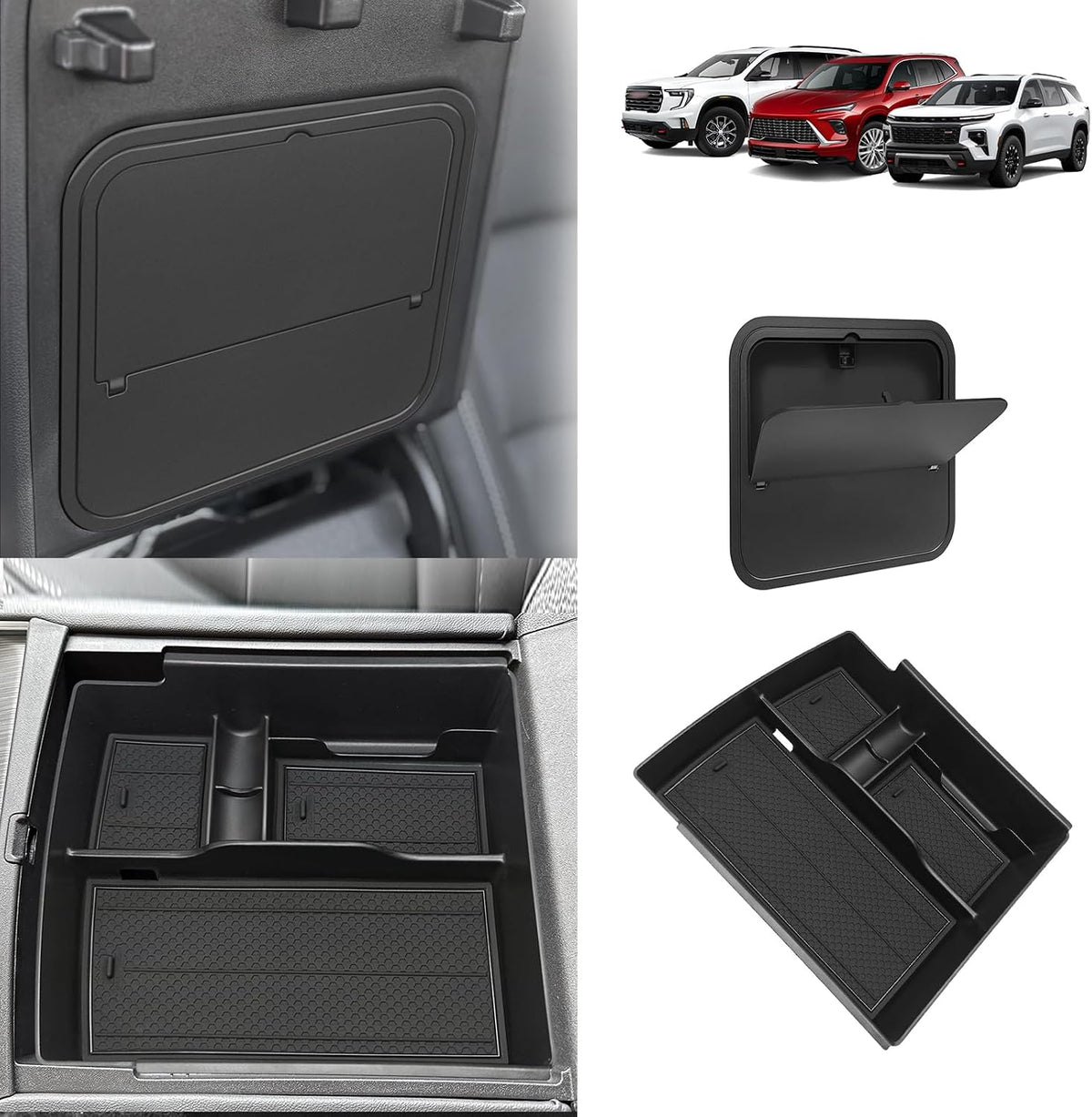 Muslogy 2PCS Console Organizer Set for 2024+ Acadia/Traverse/2025+ Enclave