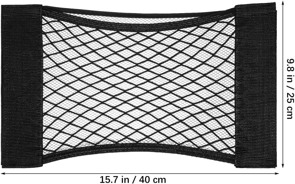 iplusmile 4Pcs Mesh Cargo Net Organizer for Car Trunk Storage Elastic Rear Trunk Boot Storage Net Pouch for SUV Truck Rv 16X10 Inch Pocket for Automotive and Outdoor Use