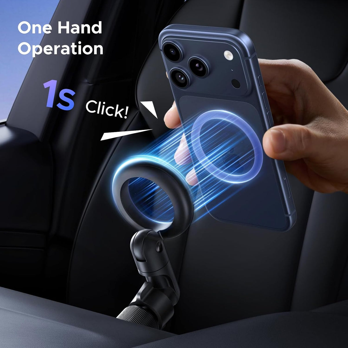 UGREEN Phone Mount for Magsafe Air Vent Car Mount Magnetic Never Block Phone Holder Strengthen Magnetic Power Compatible with iPhone 17 16 15 Pro Max 14 13 12 Pro Mini MagSafe Case