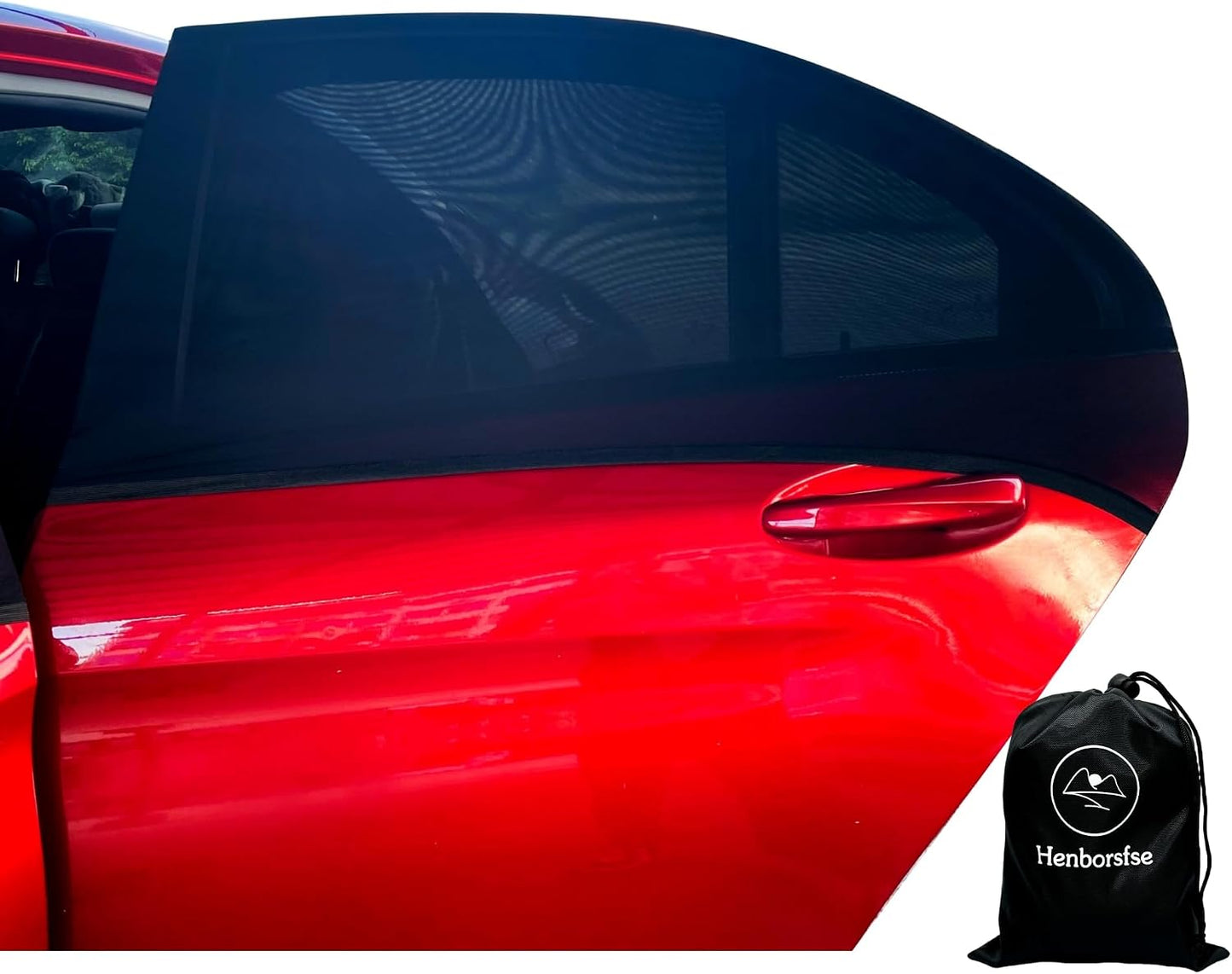 2Pack car Side Window sunshades,Premium Rear Privacy Screens for Sedans,Double Layer Breathable Elastic Spandex mesh,Bug Insect Protection,Outdoor Camping Travel Essential(Max43.5 * 30.5")