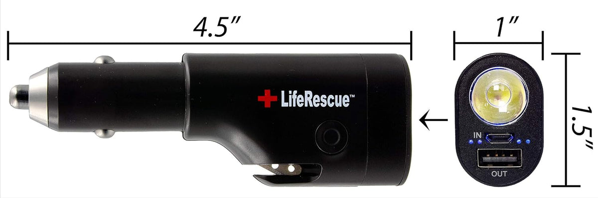 6 in 1 Auto Emergency Extraction Tool and LED Emergency Light - Seat Belt Cutter, Auto Glass Breaker, 3-Mode Security Flashlight & 2200 mAh Power Bank…
