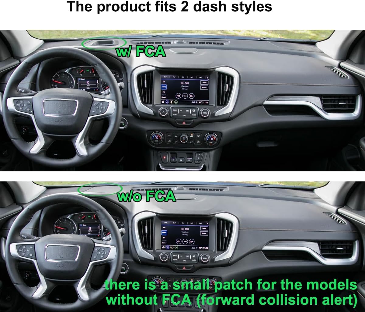 Dash Cover Mat Custom Fit for GMC Terrain (Black) K388