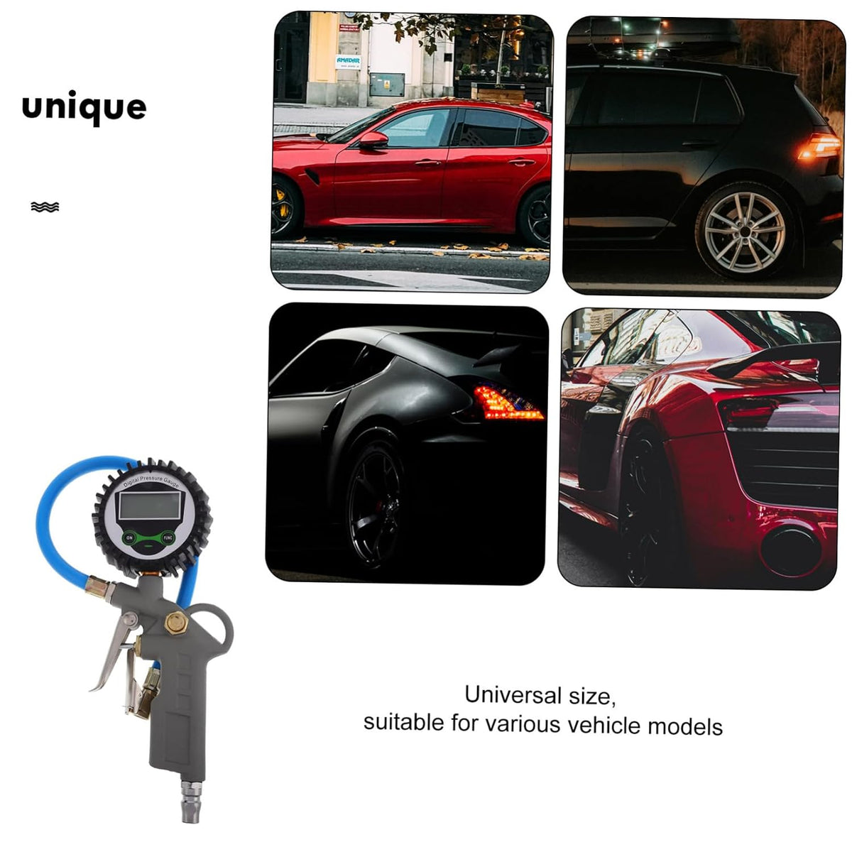 Digital Tire Pressure Gauge for Accurate Measurement, Easy Read Display