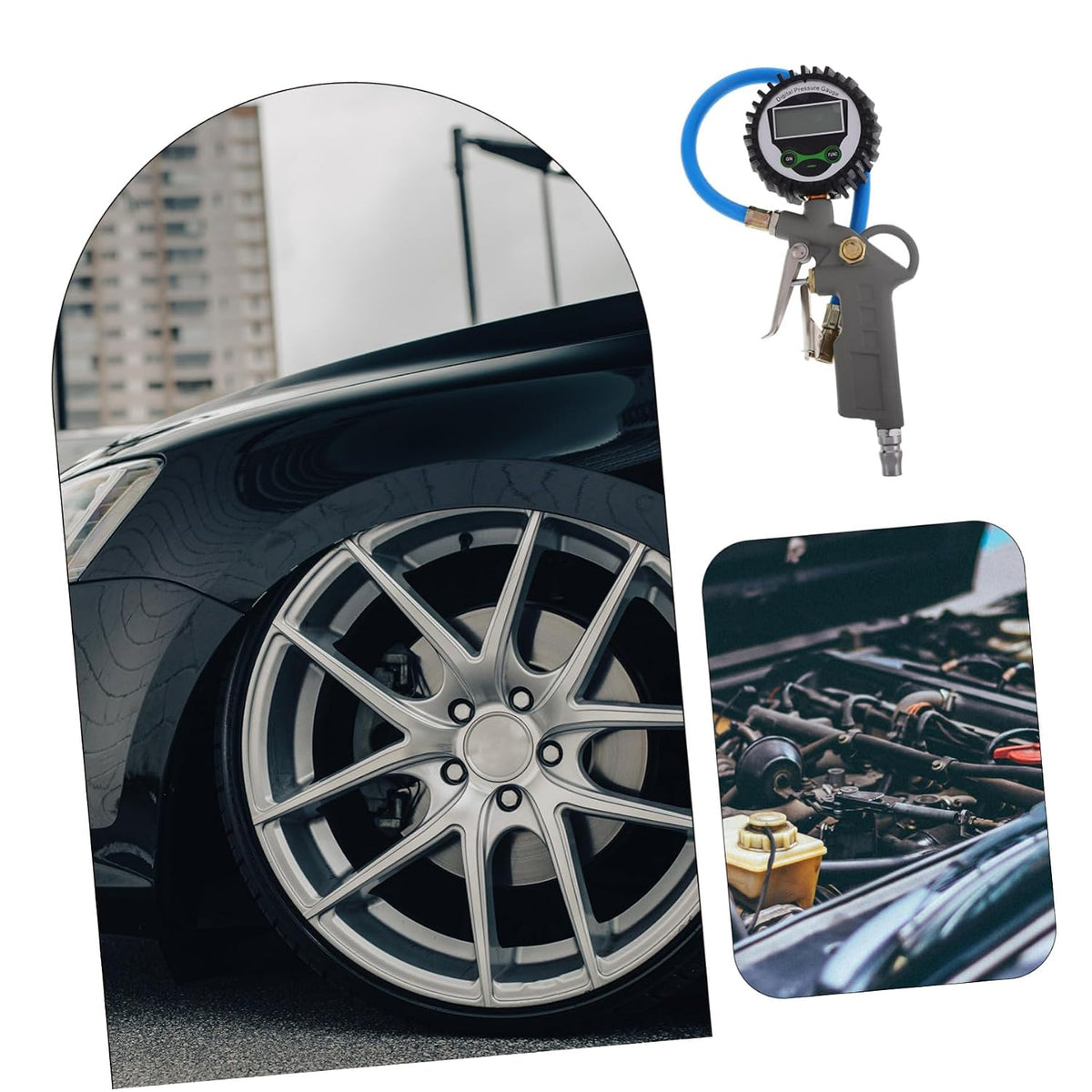 Digital Tire Pressure Gauge for Accurate Measurement, Easy Read Display