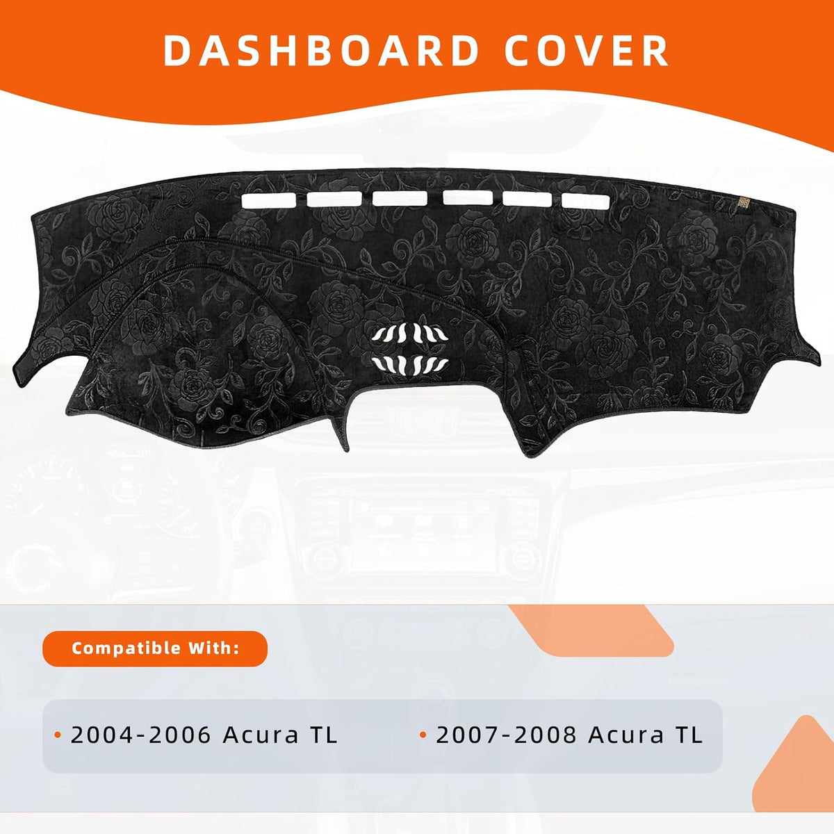 Dashboard Cover Dash Mat Fit for Ac-ura TL 2008-2004 (for Left Hand Drive),Car Dash Board Mat Anti-Glare Carpet,Non-Slip Pad Sunshield Protector (Flannel)