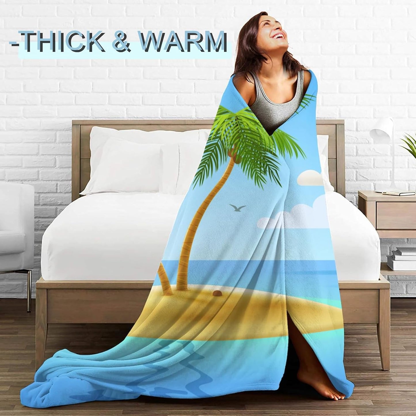 Funny Corgi Dog Fleece Throw Blanket 50x60 Inch,Fun Happy Puppy with Sunglass and Ice Cream Decorative Throws,Soft Lightweight Blankets for Car Travel Beach,Cozy Gifts for Teens Pet Lovers