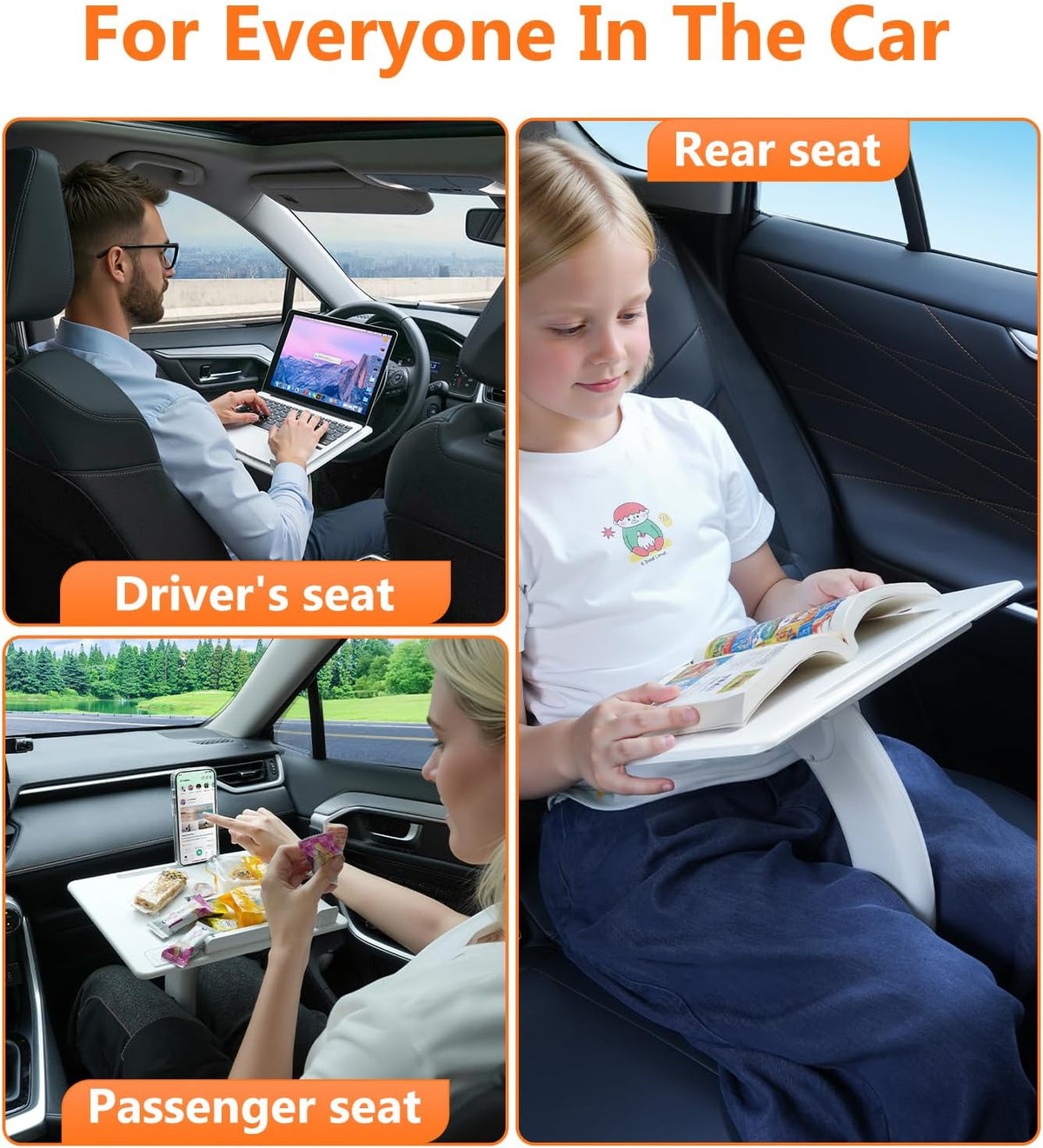 Car Desk for Laptop Tablet iPad Book for Driver Passenger Seat