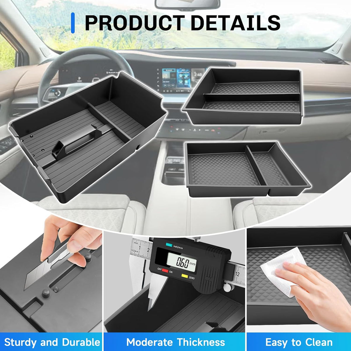 SXCY 2PCS for 2025 2026 Murano Center Console Organizer