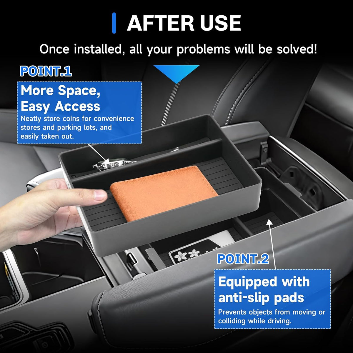 SXCY 2-Layer for 2026 Lexus TX Center Console Organizer Tray