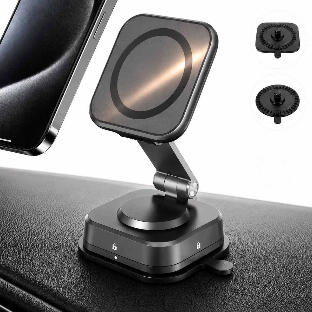Car Phone Holder for Magsafe Car Mount [1 Replaced Suction Pad]