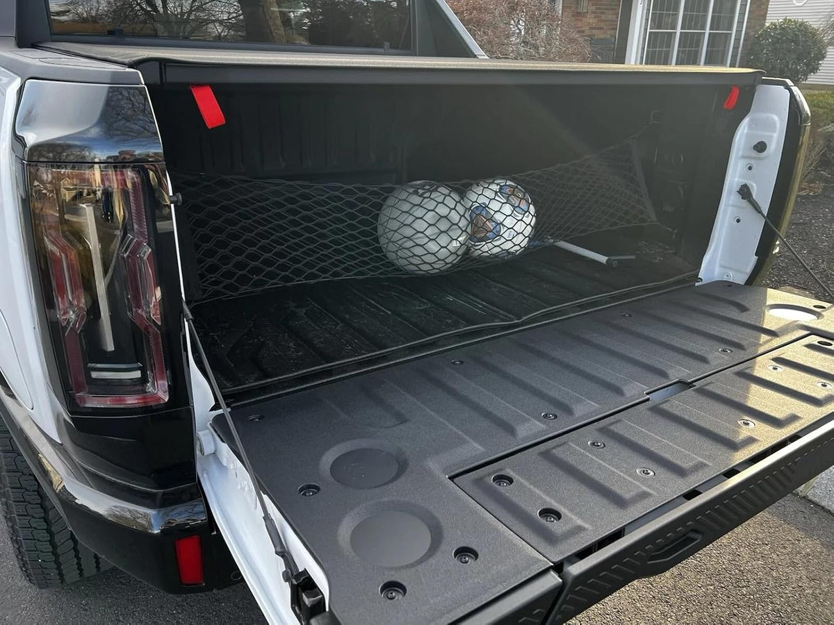 Trunk Bed Cargo Net for GMC Hummer EV Pickup 2022-2026 – Envelope Style Cargo Net for Pickup–Premium Mesh Car Trunk Organizer Vehicle Carrier Storage–Compatible with Hummer EV