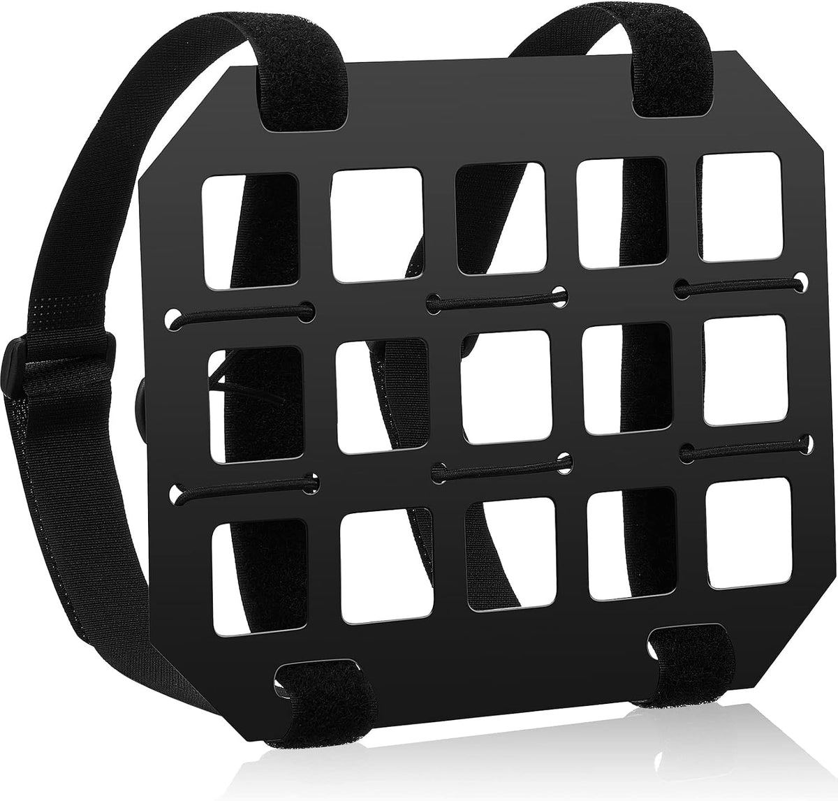 Amylove Auto Vehicle Rigid MOLLE Panel Metal Car Sun Visor Organizer MOLLE Tactical Visor Organizer Tactical Gear Storage Visor Cover Holder Compatible MOLLE Pouches EDC Tools (8 x 6.5 Inch)
