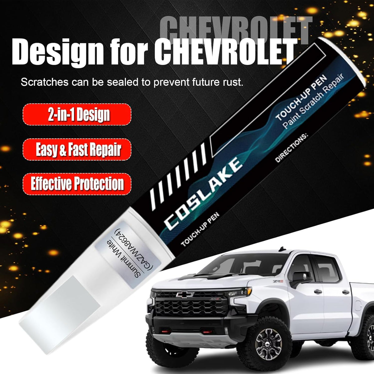 Car Touch Up Paint(Sterling Gray Metallic(GXD/WA130H)) for Chevrolet