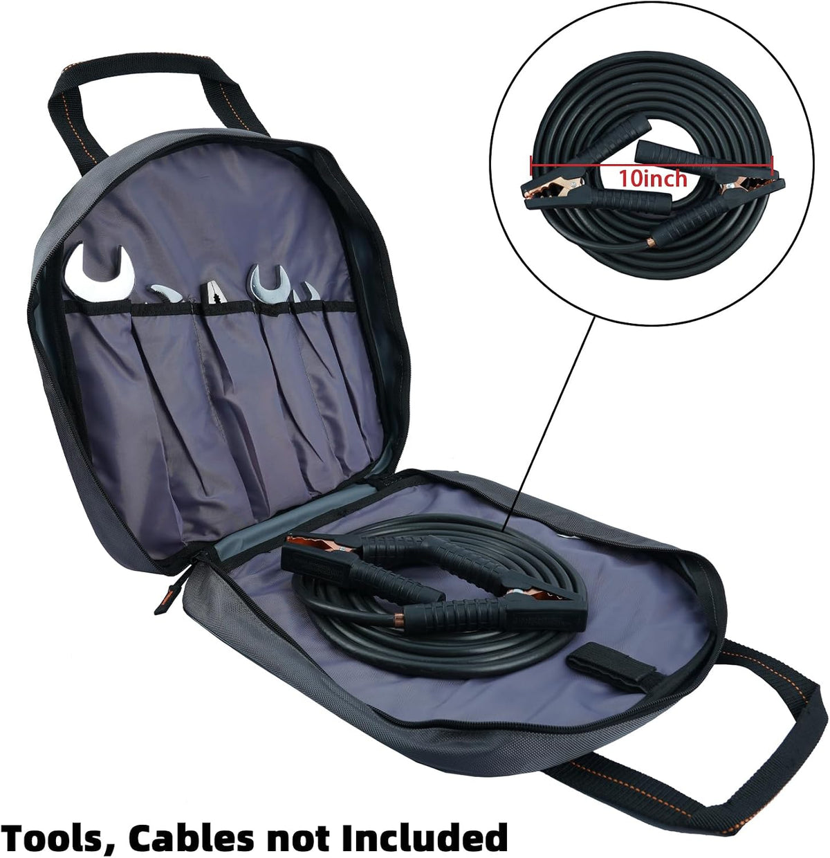 MELOTOUGH Jumper Cable Bag Storage Organizer for EV Charging Cables