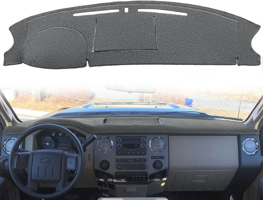 Yiz Dash Cover Mat for Ford Super Duty F250 F350 F450 F550 (Dark Gray) J238