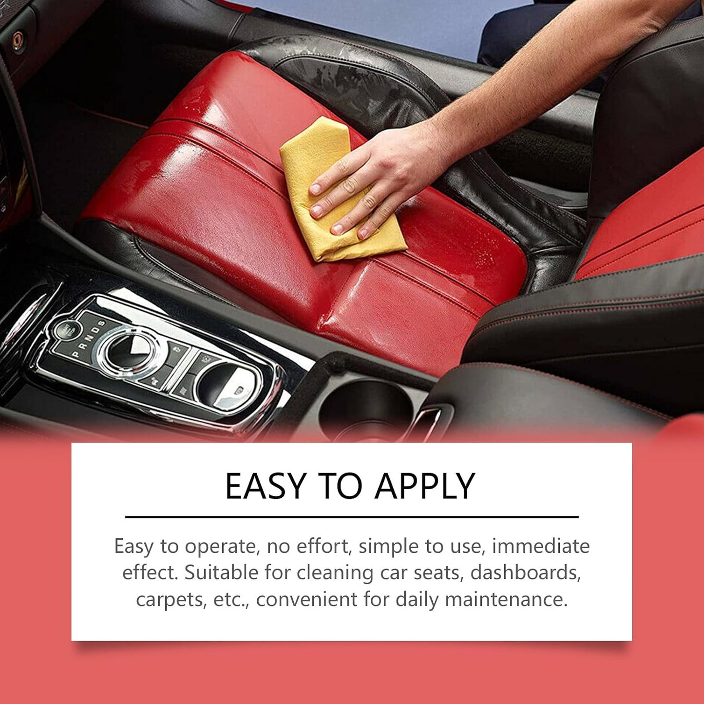 Car Seat Cleaner Fabric,Car Leather Interior Cleaner and Conditioner - Multi-Functional Upholstery Shampoo Spray for Couch,Seats,Dashboard,Carpet,Plastic - Removes Stains, Grease 4 Floz