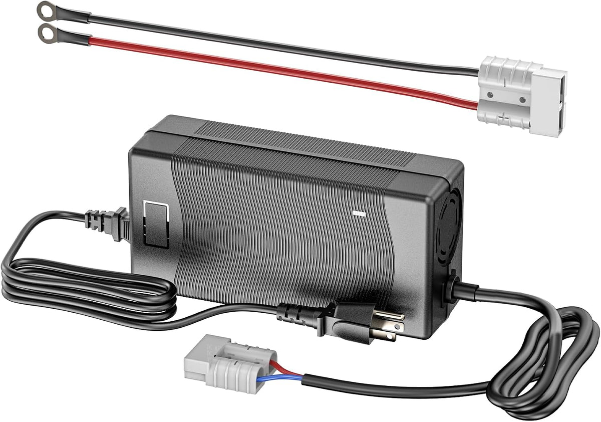 29.2V 20A Lithium Battery Charger, LiFePO4 Battery Charger AC-DC Smart Charger with Anderson Connector LED Indicator Special for 24V/25.6V Deep Cycle Rechargeable Batteries of Car, Truck, Boat, RV