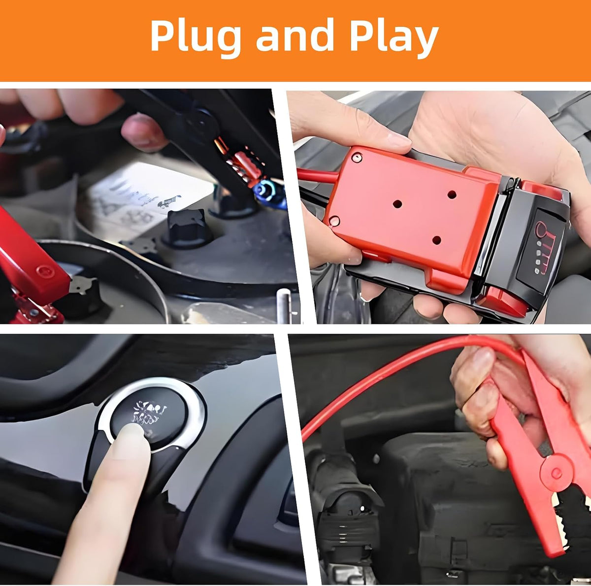 2.2FT Jumper Cable Adapter Compatible with Milwaukee M18 Batteries