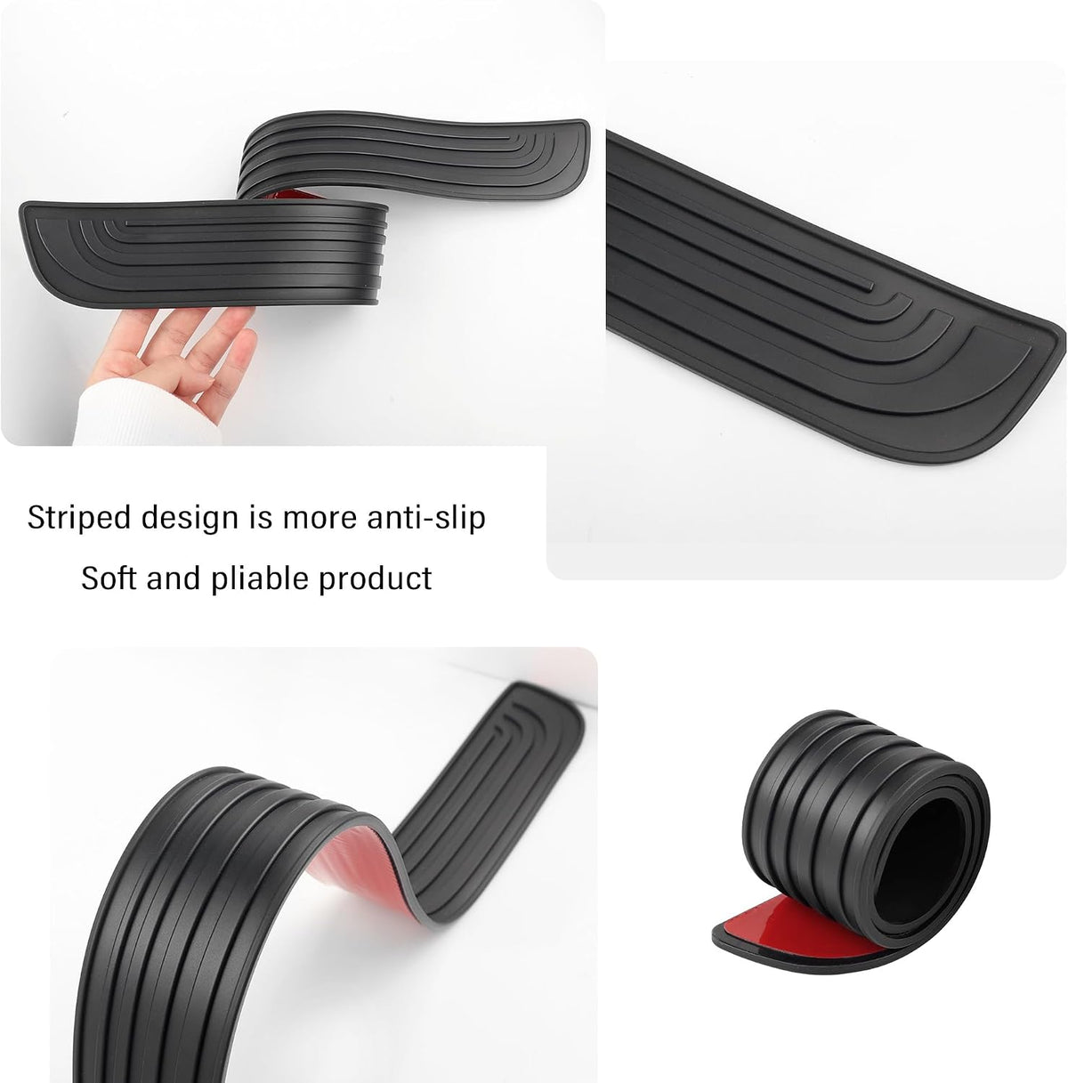 4PCS Car Door Sill Protector,Anti-Scratch & Waterproof Car Door Sills Scratch Protection,Universal Car Exterior Accessories Automotive Door Entry Guard for Car,Truck,SUV (Black, Width 1.96")