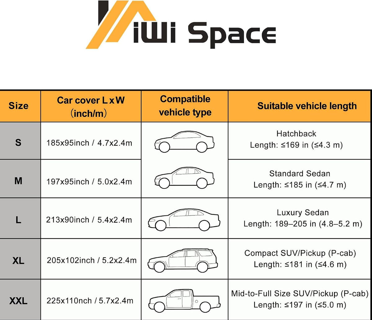 Waterproof & All-Season Half Car Cover,Full Coverage Protection for Windshields & Windows, Car Cover for Snow,Ice,Rain,Shading,Fit for Luxury Sedan.