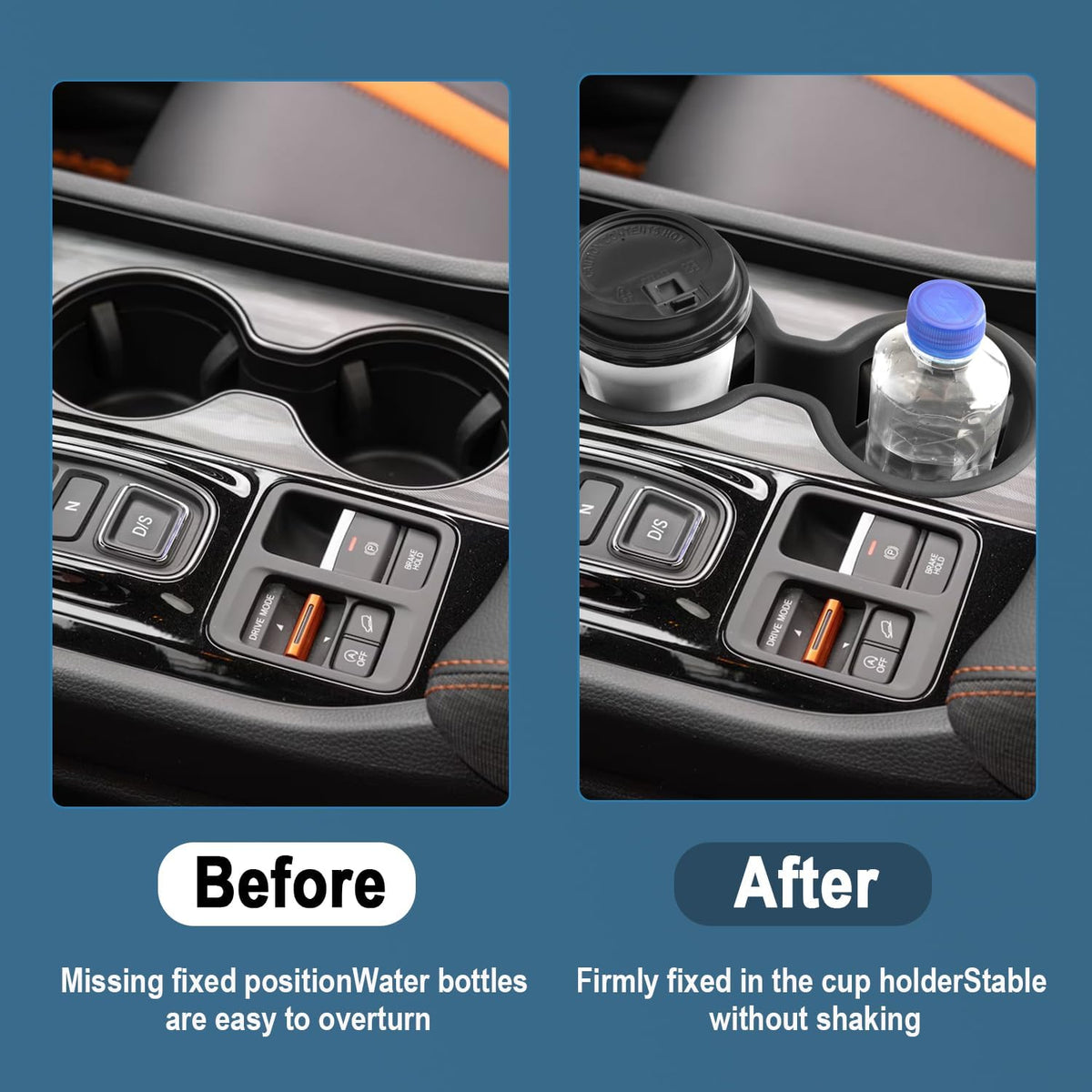 2026 Passport Center Console Cup Holder,for 2026 Honda Passport Accessories TPE Material Cupholder Coaster Liner Compatible with 2026 Honda Passport RTL/TrailSport/TrailSport Elite