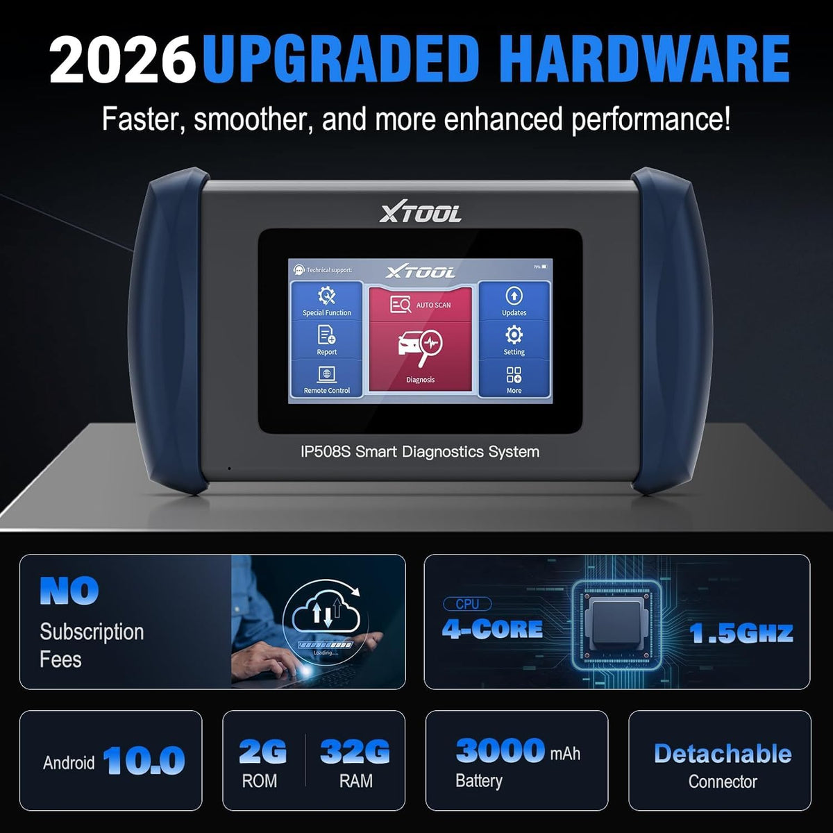 XTOOL Scanner IP508S OBD2 Scanner ABS SRS Check Engine Code Transmission