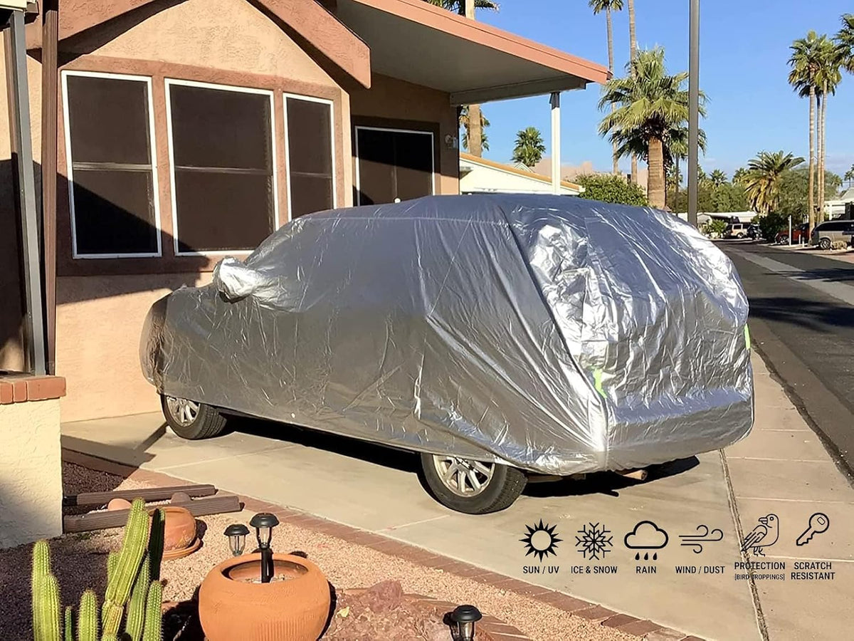 Tecoom Car Cover Waterproof All Weather Full Exterior Cover for Automobiles