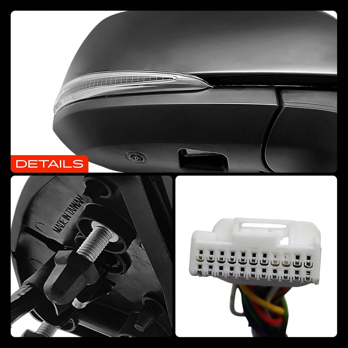 A-Premium Passenger Side Power Door Mirror Compatible with Toyota
