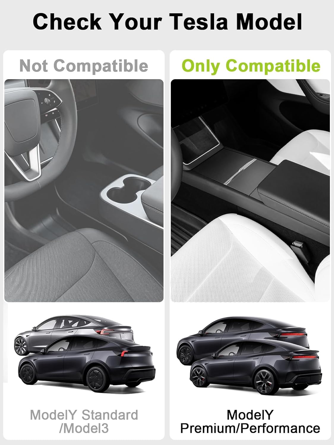 10PCS Center Console Organizer Tray for 2025 2026 Tesla Model Y Juniper Accessories, Under Seat Storage Armrest Hidden Storage Box Cup Holder Charger Pad for Tesla ModelY Juniper (Not fit Standard)