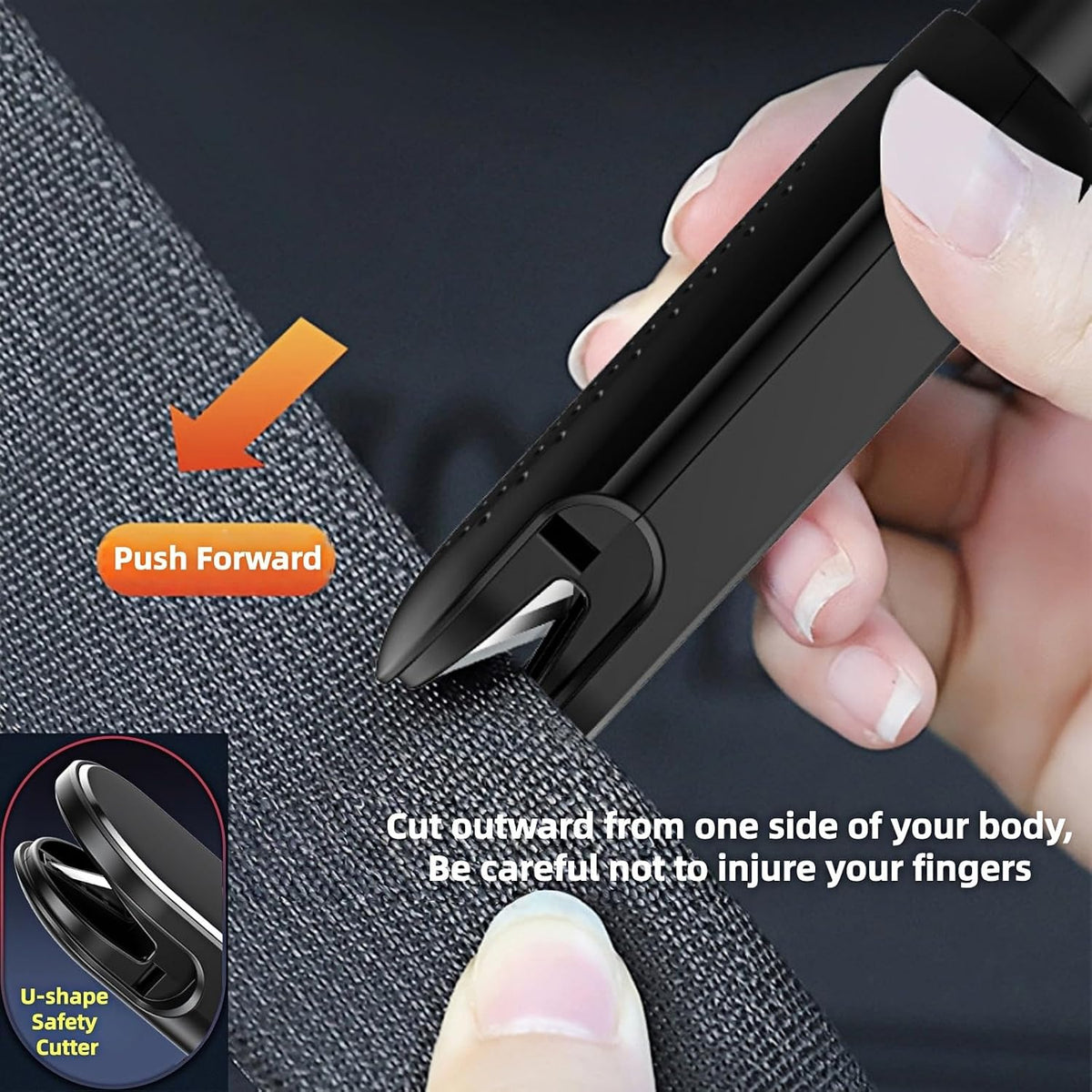 Window Breaker Seatbelt Cutter,2 in 1 Car Safehammer Window Punch Emergency Escape Tool,Safety Hammer Glass Breaker Seat Belt Cutter Underwater for Automotive (2, blackblack)