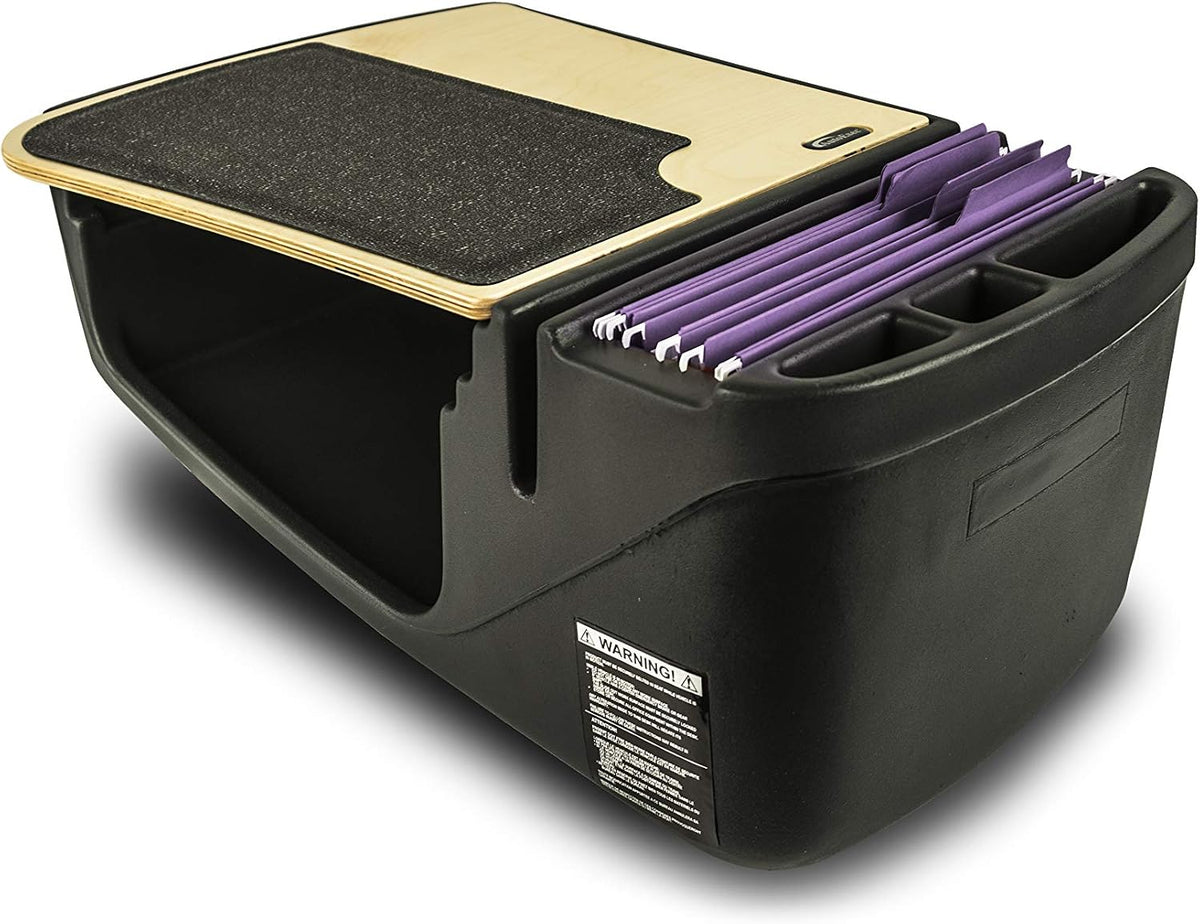 AutoExec AE-GMEF-PI-11M Efficiency GripMaster Car Desk for Your Vehicle Workstation and Mobile Office, Natural with 400 watt Power Inverter