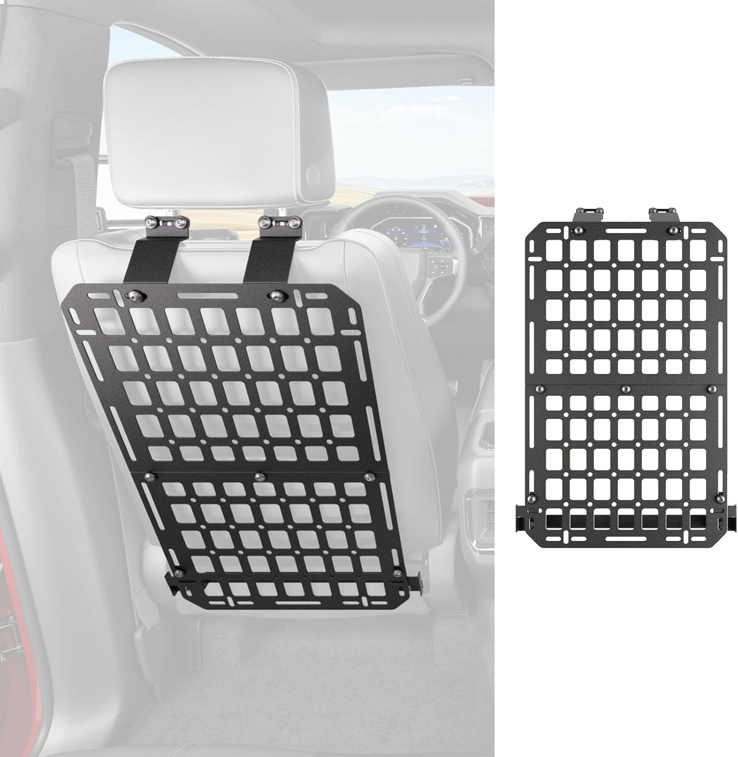 SZYANG 2PCS Seatback Molle Panel Compatible with 2022-2026 Toyota Tundra Seatback Organizers for 1 Seat Tactical Truck Organizer Replacement for 2022-2026 Toyota Tundra Accessories