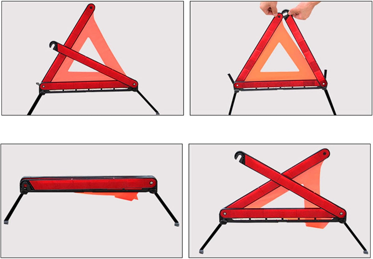 KAFEEK Reflective Warning Triangle for Vehicles, 3-Pack
