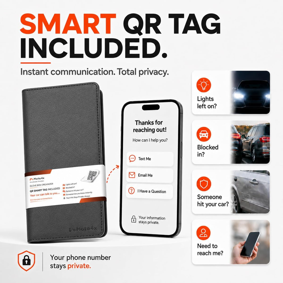 Car Registration and Insurance Card Holder,Black Premium PU Leather Folder