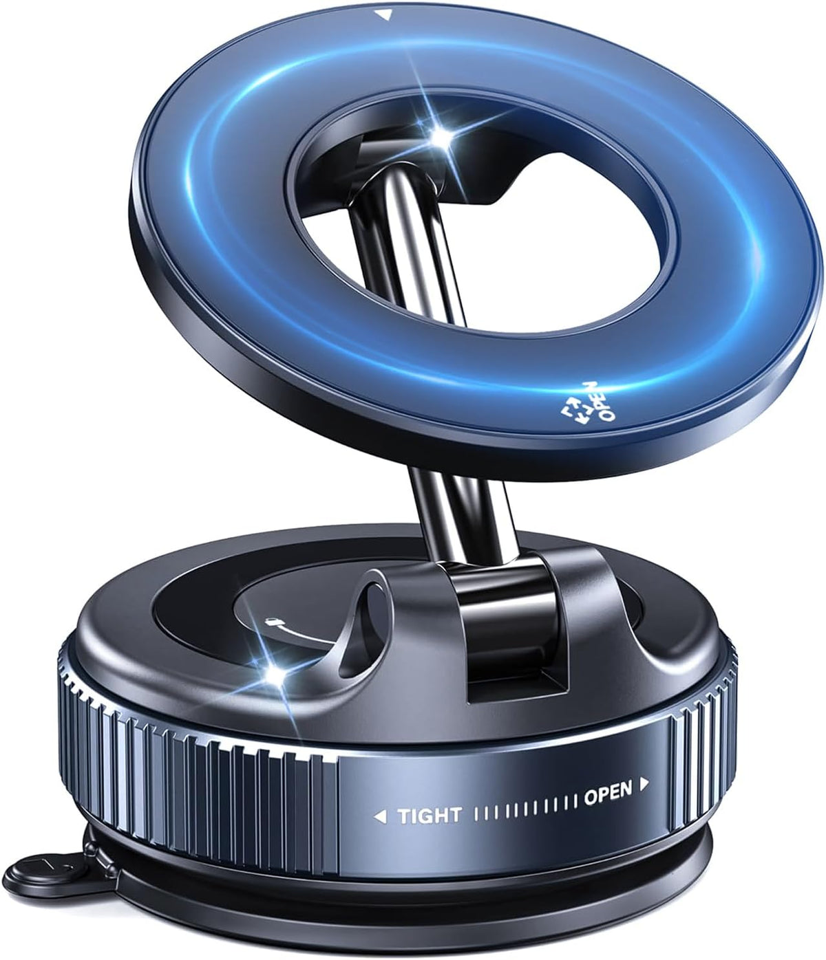 Vacuum Magnetic Phone Holder for Car, Dual-Axis & 360 Adjustable