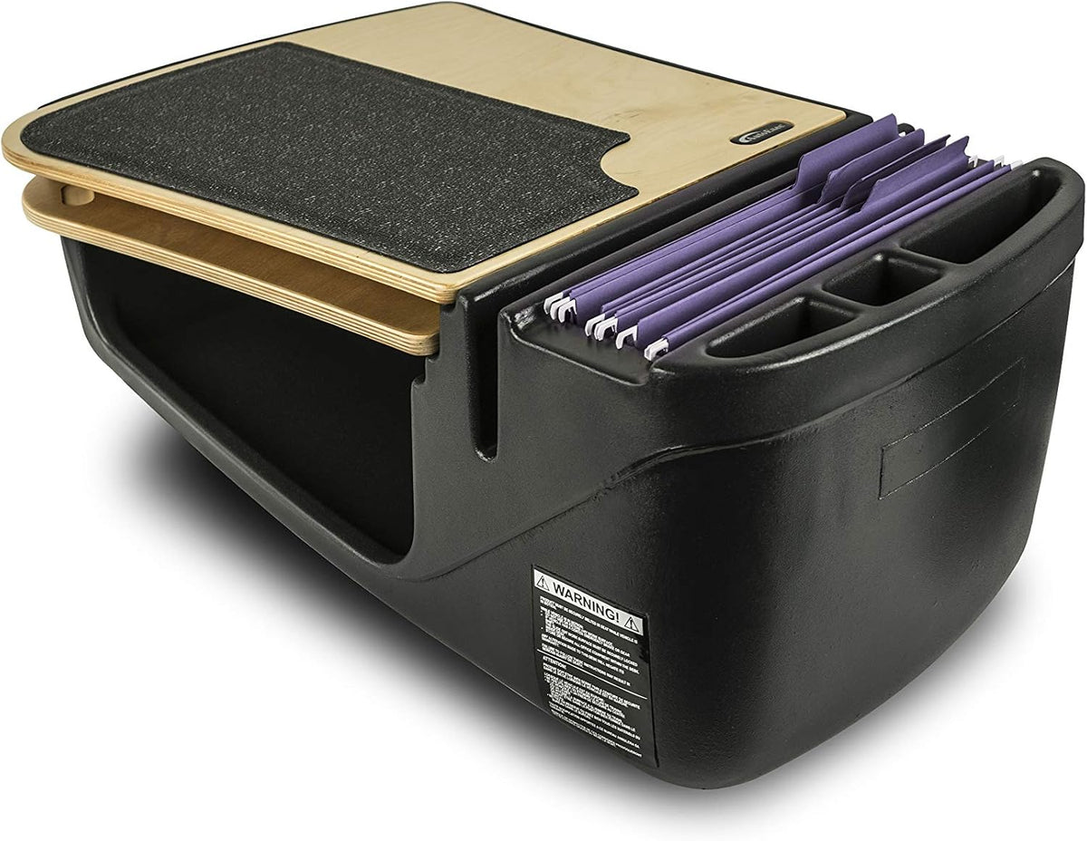 AutoExec GripMaster Car Desk for Your Vehicle Workstation and Mobile Office, Natural Birch