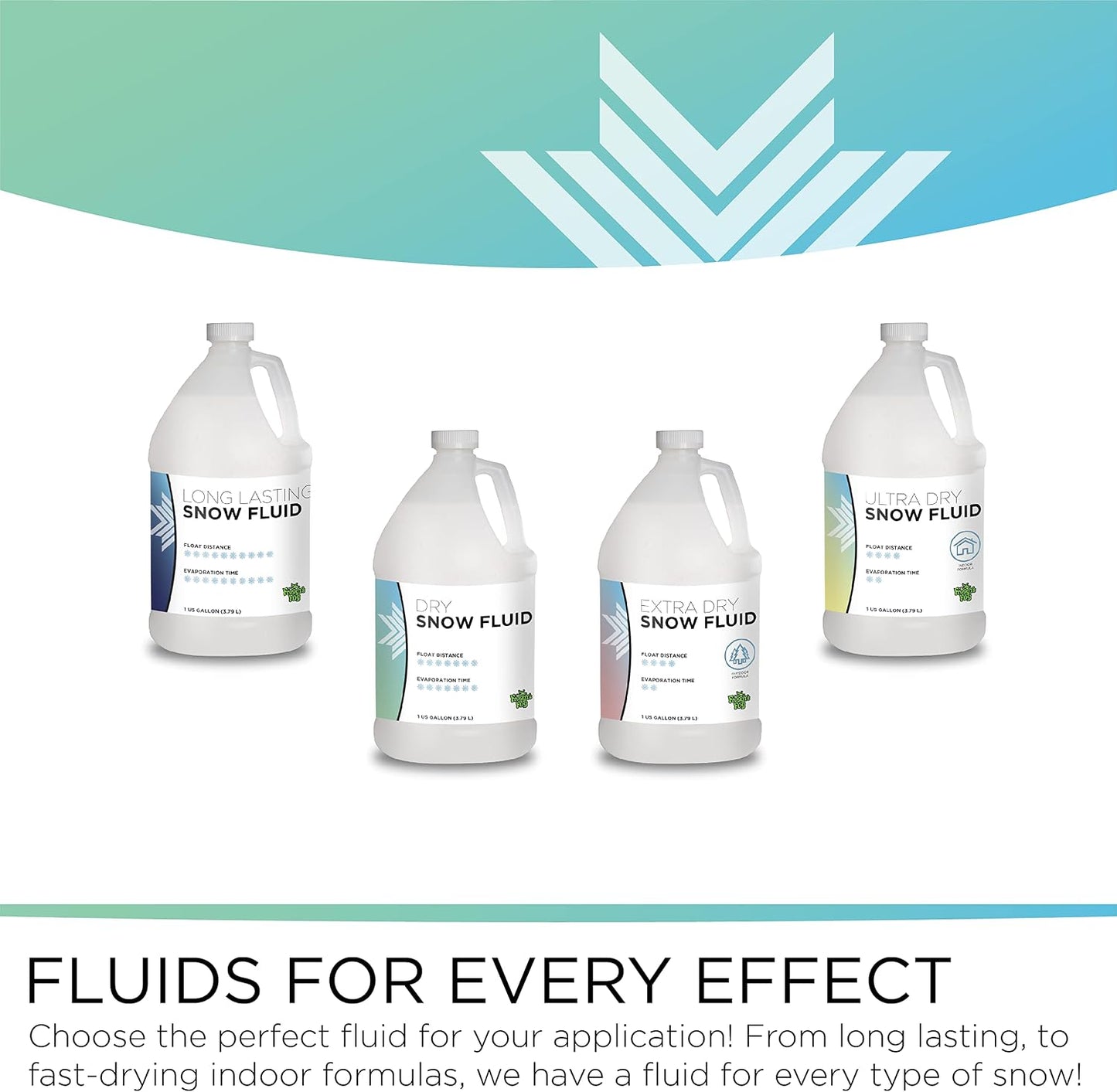 Froggy's Flakes Snow Machine Fluid, Makes 1 Gallon, Long-Lasting Formula Snow Fluid with 75+ Feet Float/Drop