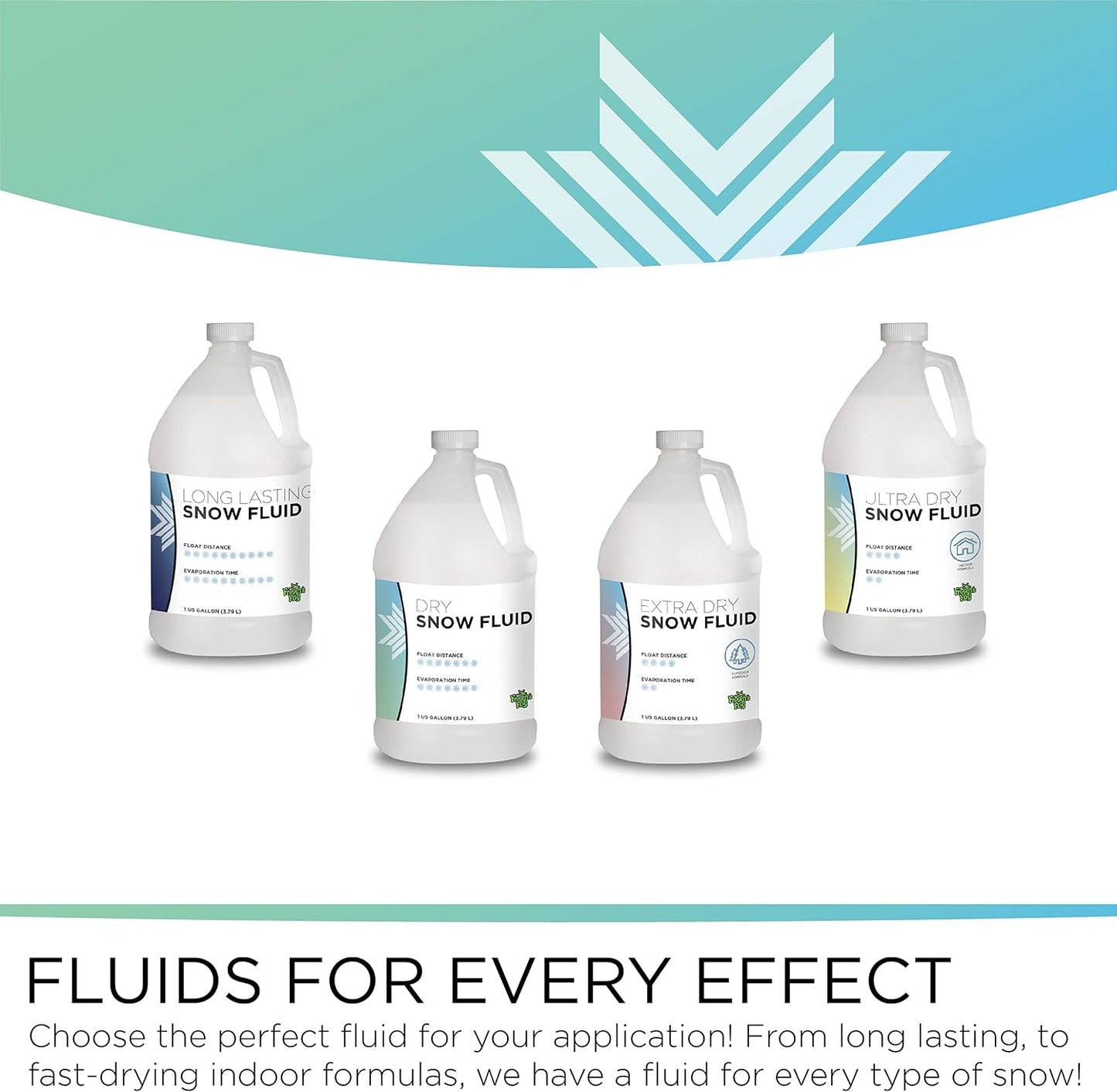 Froggy's Flakes Snow Machine Fluid, Ultra Dry Indoor Formula Snow Fluid with 30-50 Feet Float/Drop, 1 Gallon