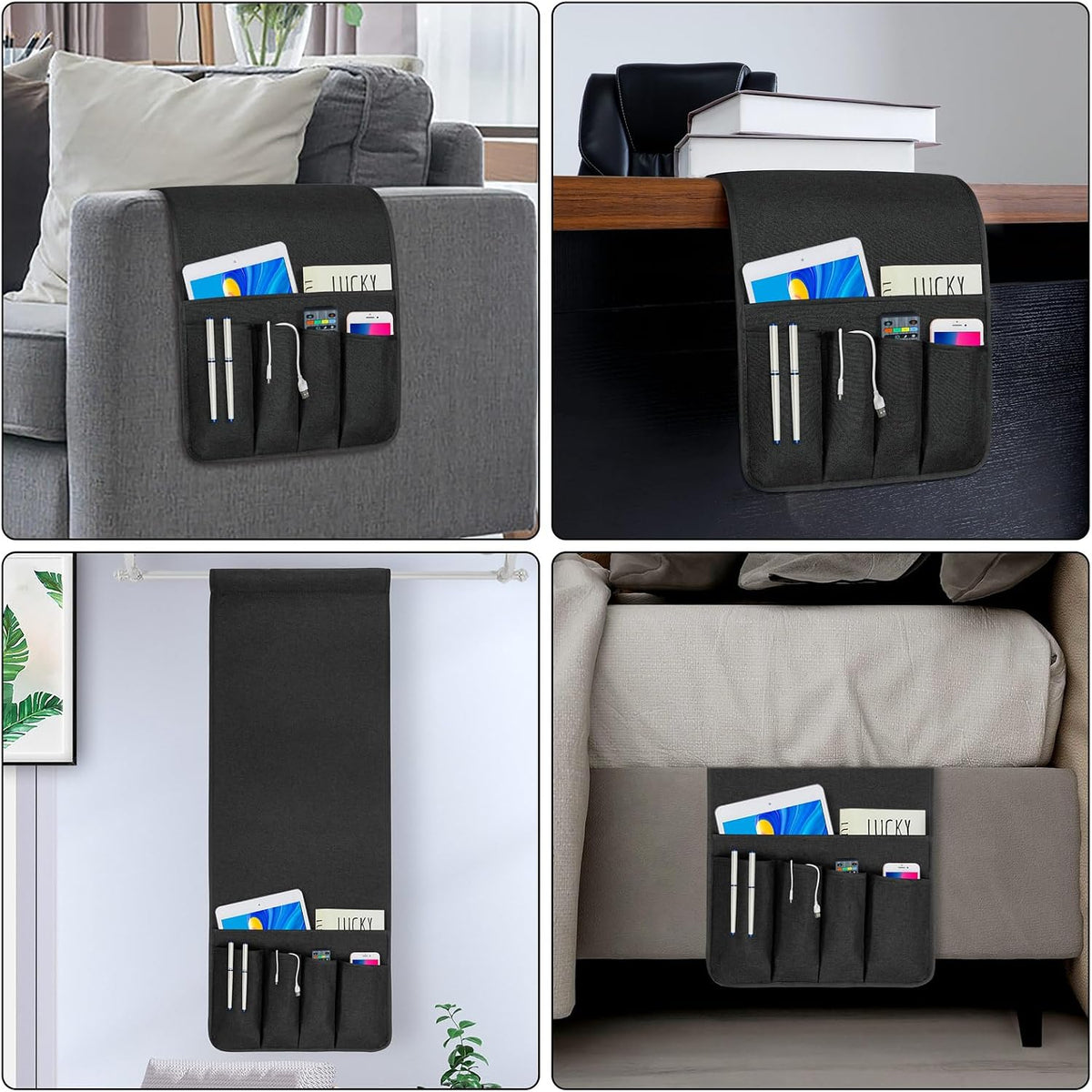 Remote Control Holders for Armchairs, Couch Caddy, Featuring Non-Slip Bases