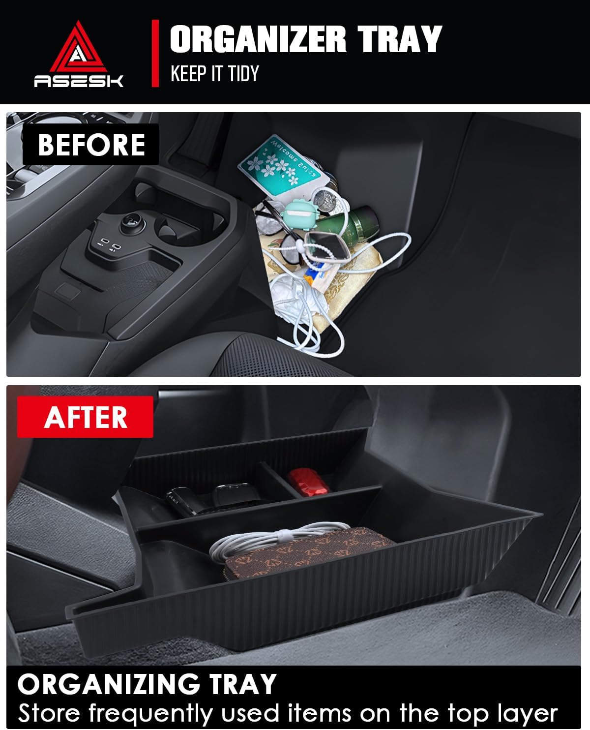For 2022-2026 BMW IX Storage Box Console Organizer TPE Materials Lower Center Console Organizer Tray