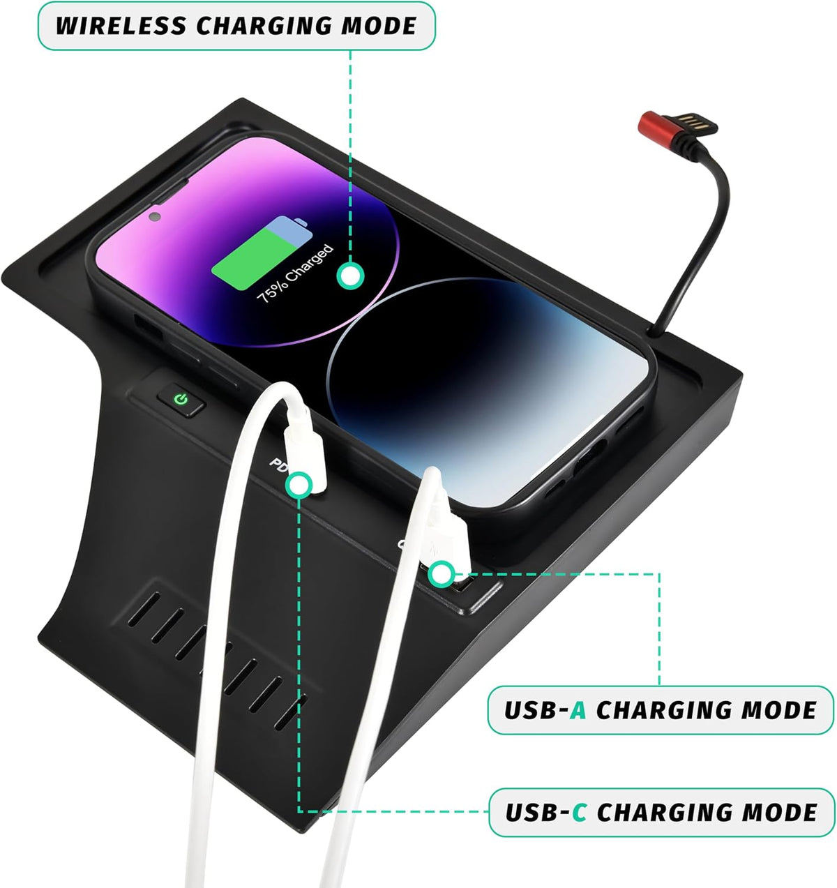 Phone Wireless Charger for 2020-2024 Nissan Sentra S, SV, SR