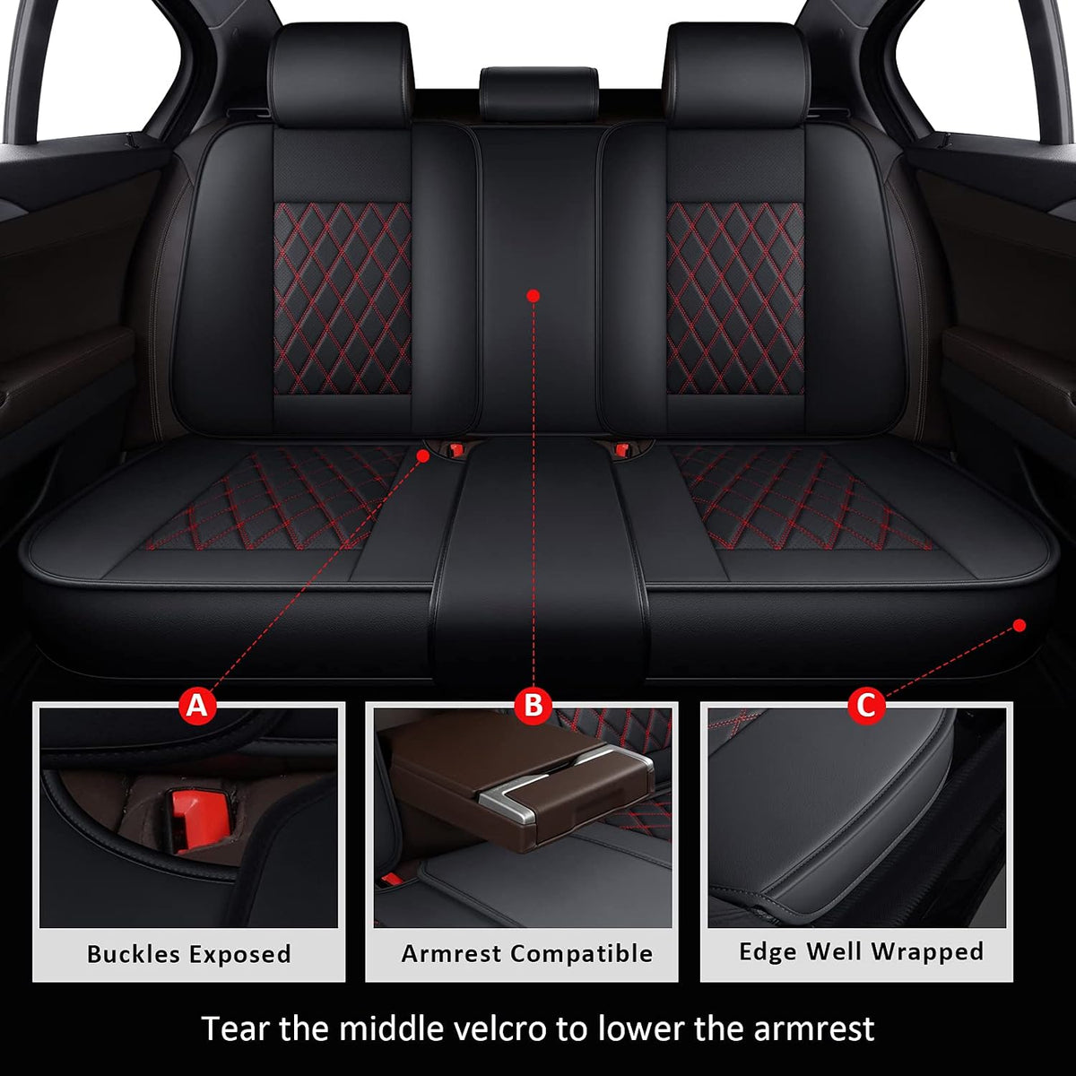 MIROZO Car Seat Covers,Waterproof Seat Covers Full Set for SUV,Sedan,Truck
