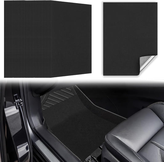 WILLBOND 10 Pcs Self Adhesive Disposable Car Floor Mats, Felt 17 x 22 Inch