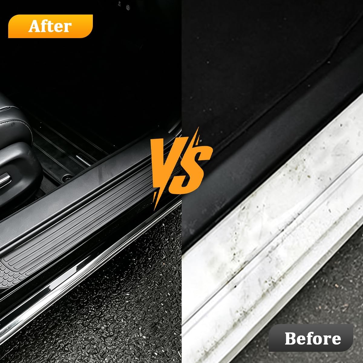 4 Pack Car Door Sill Protectors for Front and Rear