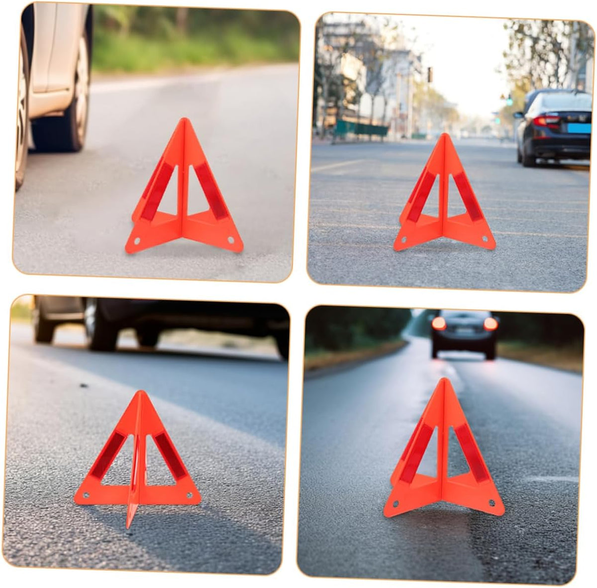 5pcs Portable Reflective Warning Triangles Road Safety for Vehicle