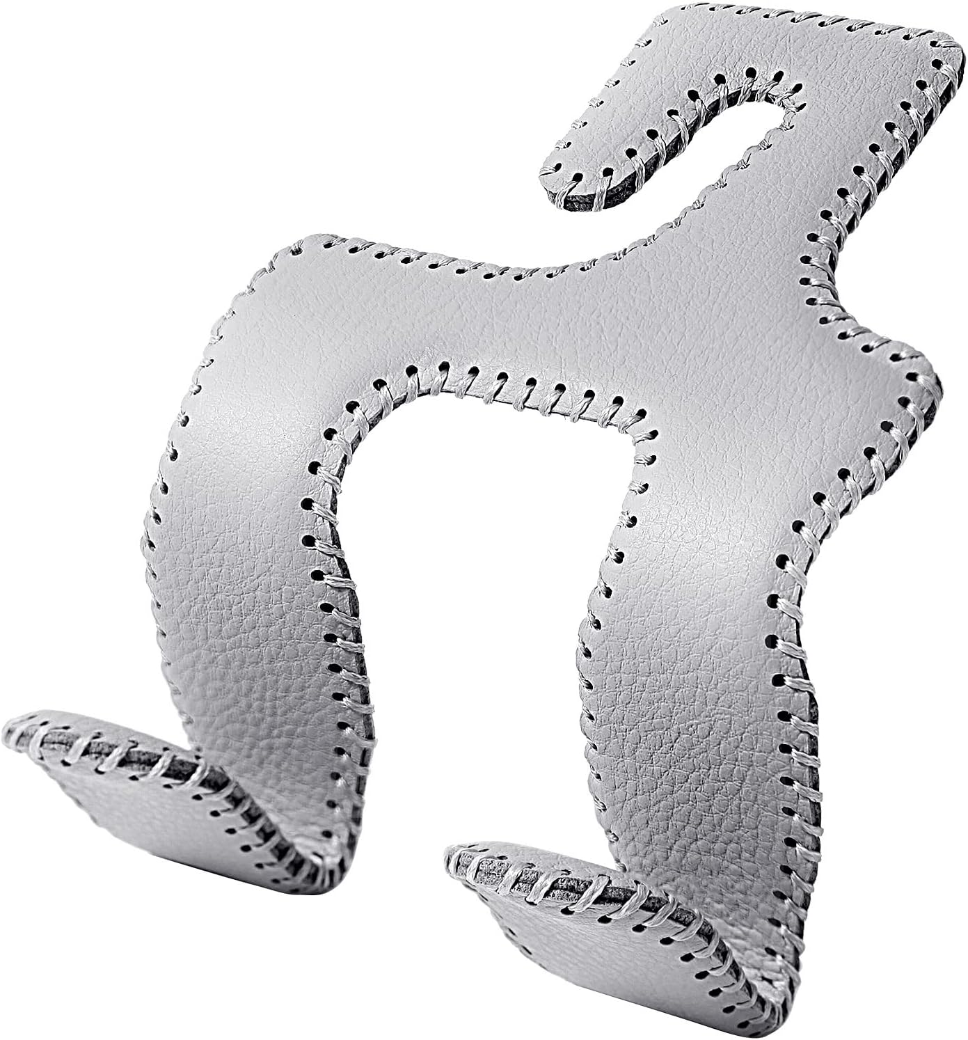 2 in 1 Car Headrest Hooks for Purses and Bags, Upgraded Leather Organizer Storage Holder Hooks Matching Cars Interior, 1-Pack, Gray